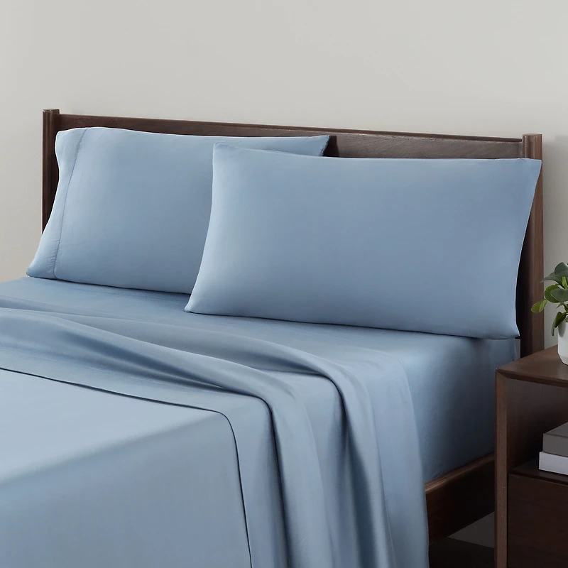 Allswell 300 Thread Count Soft & Silky 4-Piece Viscose from Bamboo Sateen Sheet Set, King Sheet Set