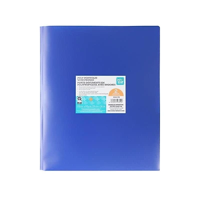 Pen+Gear Poly Portfolio with Prongs, 11 2/5 x 9 9/20 inch