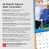 BrownTrout Avanti Funny Farm 2024 12x24 Inch Square Wall Calendar, 9781975466541