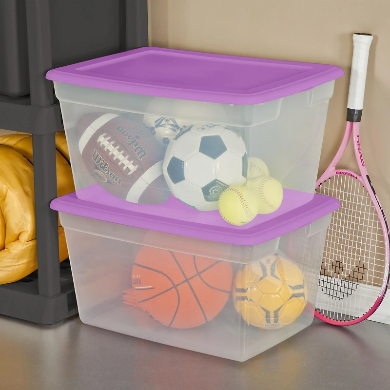 Sterilite 55L Storage Box - Purple