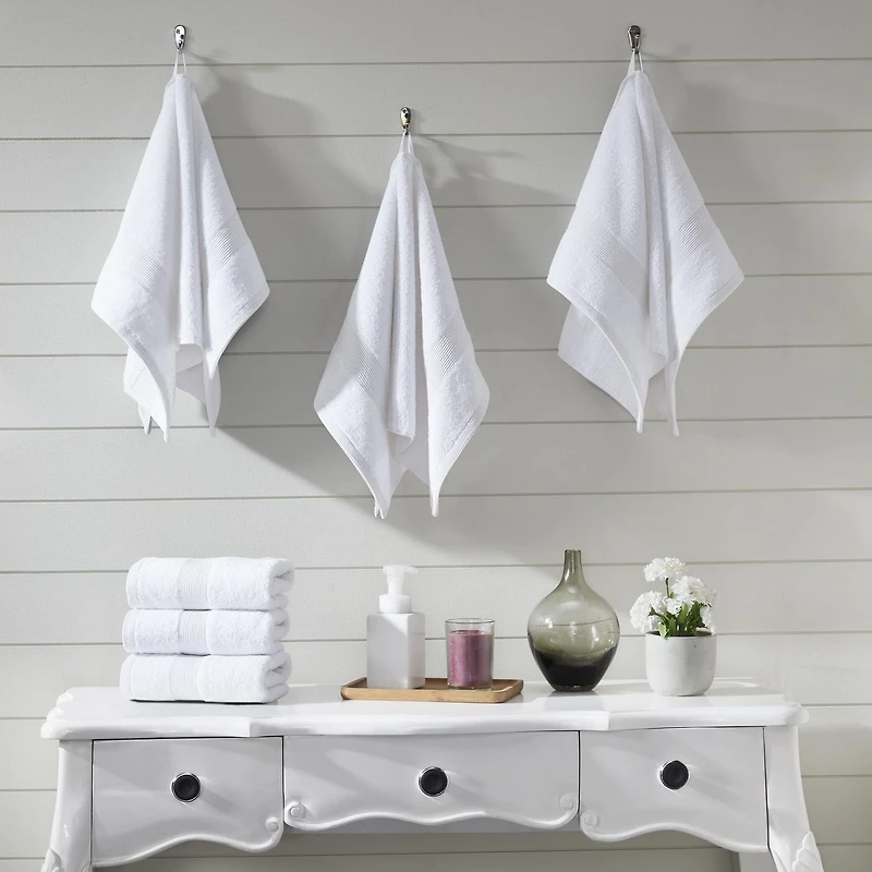 Essuie-mains Fabstyles super doux et absorbants, essuie-mains de luxe pour spa, maison et hôtel, essuie-mains à séchage rapide, lot de 6, 16 x 28 pouces