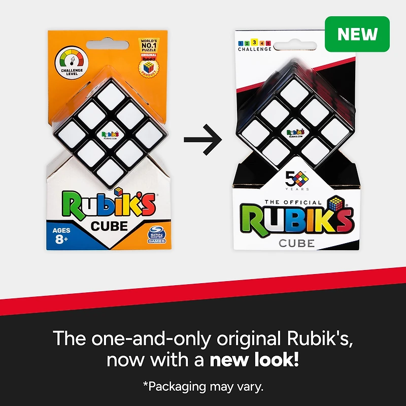 Rubik's Cube 3x3, Casse-tête classique de correspondance de couleurs, Casse-tête stimulant, Jeu à manipuler, pour adultes et enfants à partir de 8 ans Rubik's Cube Le casse-tête