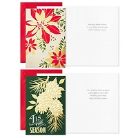 Assortiment de cartes Hallmark de Noël dans une boîte, motifs métallisés classiques (6 motifs, 36 cartes et enveloppes)