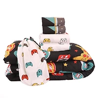 Ensemble de literie 5 pièces pour lit double, gamer