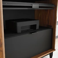 Sauder La Collection Harvey Park Armoire d'ordinateur, Finition Grand Walnut, 430053