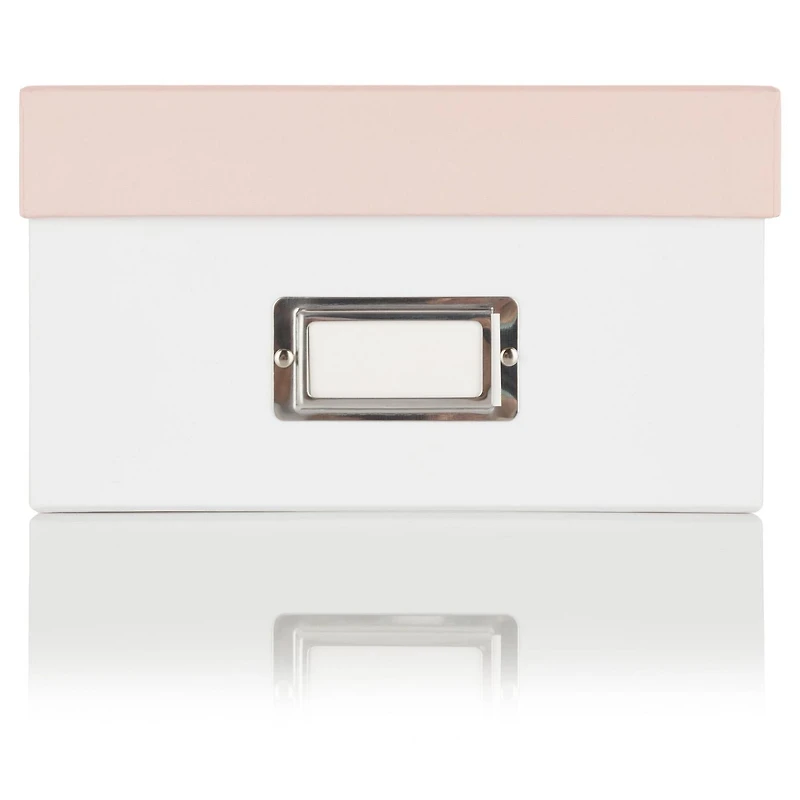 Pinnacle Frames and Accents Photo Box Pink and White