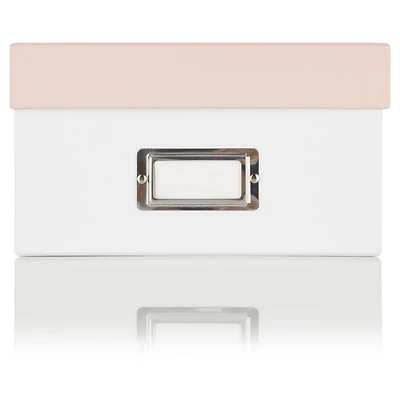 Pinnacle Frames and Accents Photo Box Pink and White