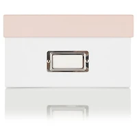 Pinnacle Frames and Accents Photo Box Pink and White