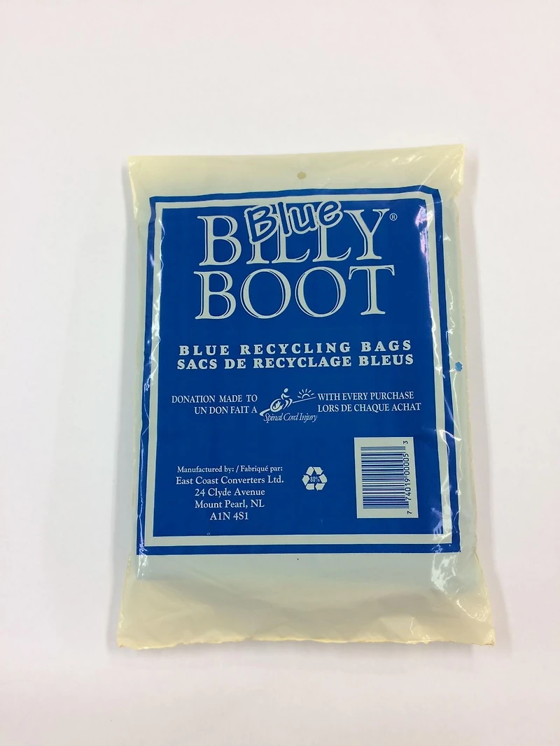 Sacs de recyclage Billy Boot Blue 26" x 34" 20 sacs de recyclage bleus forts