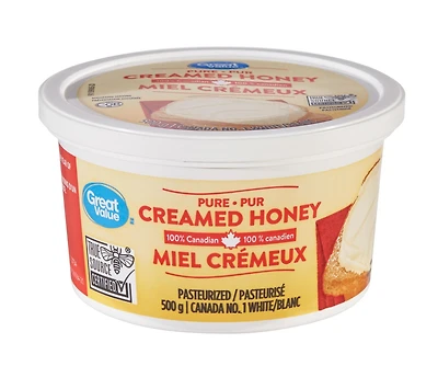 Miel crémeux pur Great Value 500 g