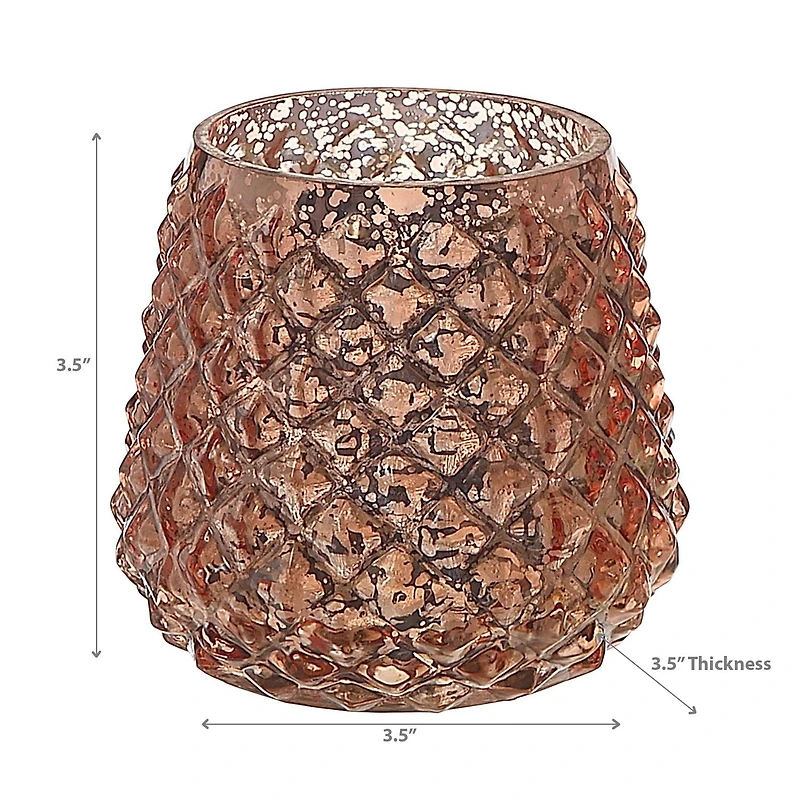 Mercury Diamond Tealight Solder Bronze - Ensemble De 2