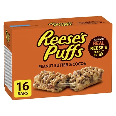 Reese's Puffs Peanut Butter & Cocoa Flavour Cereal Bars, 385 g