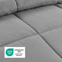 Couette Synthétique à Garnissage Élevé Swift Home, Literie Ultra Douce Toutes Saisons Hypoallergénique, Simple, Gris Clair