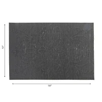 IH Casa Decor Vinyl Placemat Damask Black - Ensemble De 12