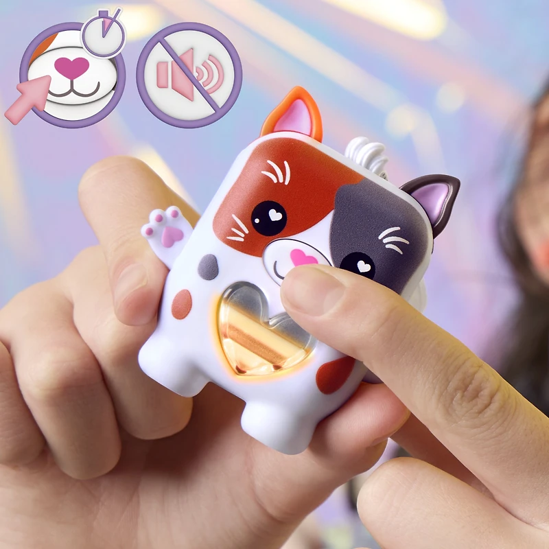 Hasbro Nano-mals Purrnelope la chatte tricolore, compagnon électronique