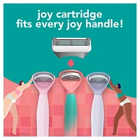 rasoir joy qui change de couleur pour femmes, trousse de rasage avec 1 manche + 2 cartouches de rechange