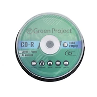 Green Project Enregistrable CD-R 52X 10-paquet boîte de gâteau CD-R 10-paquet