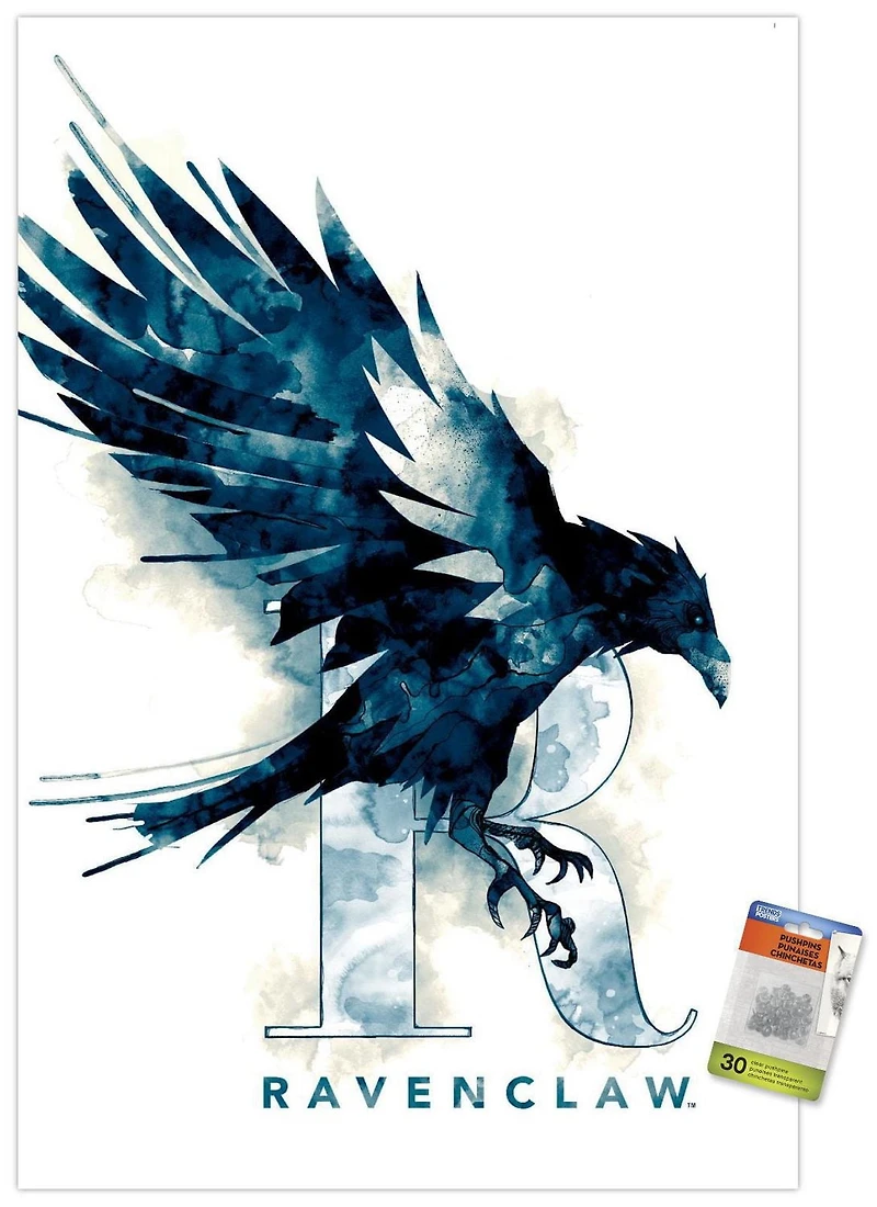 The Wizarding World: Harry Potter - Ravenclaw Illustrated House Logo Wall Poster