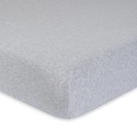 Gerber Organic Fitted Crib Sheet, Grey Heather Knit