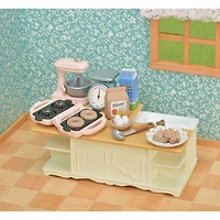 Calico Critters Kitchen Island, Dollhouse Furniture and Accessories with "Working" Features