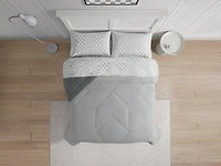 Bco Home 4 Pieces Ensemble de lit Rafraîchissant Gris 1 place/long
