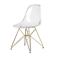 Heavenly Collection Clear & Gold Dining Chair