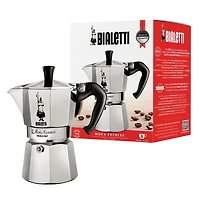 Bialetti - Moka Express Moka Pot 6 Cups, Iconic Espresso Maker, Stovetop, Makes Italian Coffee, Aluminum, Silver