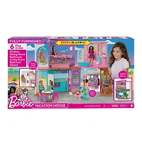 Barbie Vacation House Playset with 30+ Pieces, Toy for 3 Year Olds & Up, Ages 3+