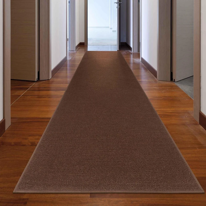 Tapis de couloir à motif de solide à sous-couche en caoutchouc de la collection Ottohome