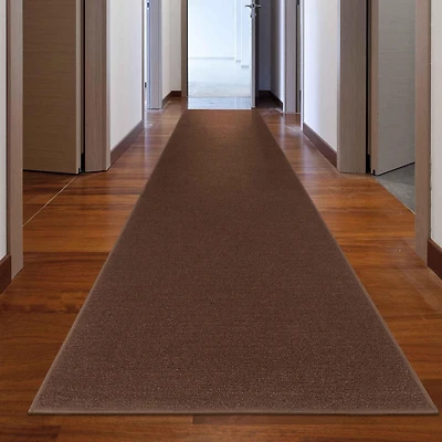 Tapis de couloir à motif de solide à sous-couche en caoutchouc de la collection Ottohome