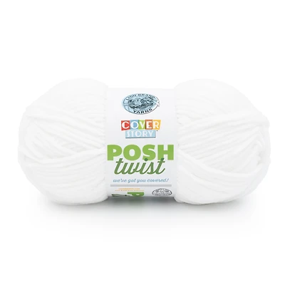 Fil à tricoter Lion Brand Cover Story™ Posh Twist, Crème Fouettée, fil chenille épais/volumineux n° 5, 200 g/213 m - 1 pièce