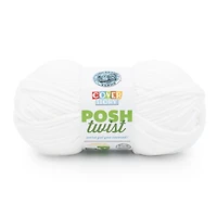 Fil à tricoter Lion Brand Cover Story™ Posh Twist, Crème Fouettée, fil chenille épais/volumineux n° 5, 200 g/213 m - 1 pièce