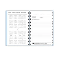Agenda hebdomadaire/mensuel 2025, 5 po x 8 po, Blue Sky, bleu matinal uni Agenda hebdomadaire/mensuel, format 5x8
