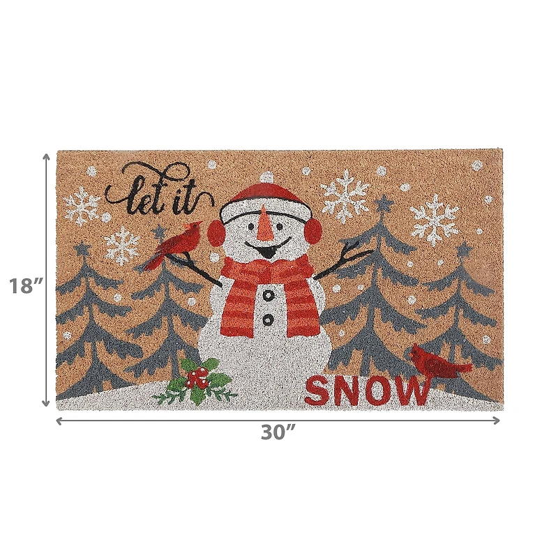 Paillasson En Fibre De Coco (Bonhomme De Neige - Let It Snow)