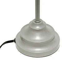 Simple Designs Table Lamp with Fabric Shade and Hanging Acrylic Beads