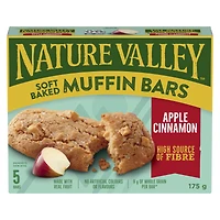 Nature Valley Soft-Baked Muffin Bars, Apple Cinnamon, Snack Bars, 5 Bars