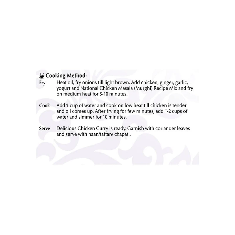 NAT MURGHI MASALA, NATIONAL RMS CHICKEN MASALA 43GM