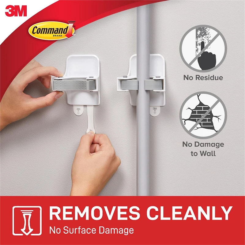 Pince à balai Command(MC), 3 pinces, 6 grandes bandes, 17007-3NA