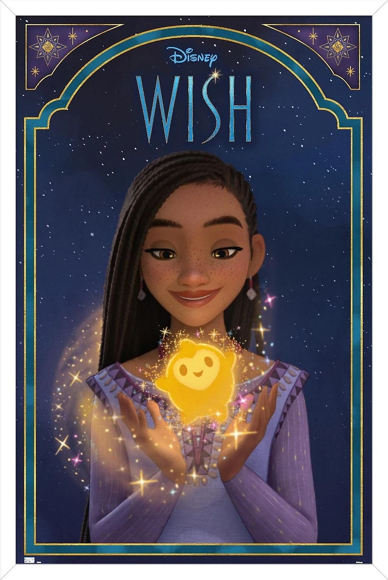 Disney Wish - Asha & Star Wall Poster, 22.375" x 34"
