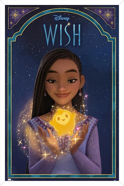 Disney Wish - Asha & Star Wall Poster, 22.375" x 34"