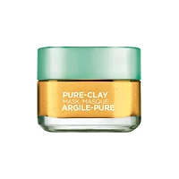 L'Oréal Paris Pure-Clay Cleansing Mask with 3 Mineral Clays + Yuzu Lemon Extract, Clarifies and Smoothes Skin with Imperfections, 50 ml