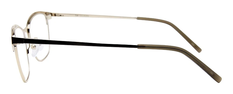 Bio Eyes Womens Prescription Eyeglasses, Stolons, Black Gold, 50.5-17.5-140