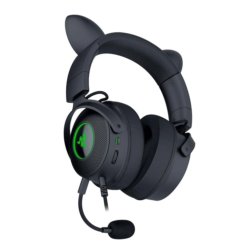 Razer Kraken Kitty Edition V2 Pro - Casque filaire RGB avec oreilles interchangeables pour PC