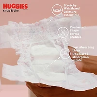 HUGGIES Snug & Dry Diapers, Mega Colossal Pack, Sizes: 1-8, Sizes: 1-8 | 200-74 Count