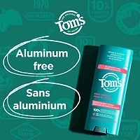 Déodorant naturel Tom’s of Maine Rose Vanille pour femmes et hommes, 92 g