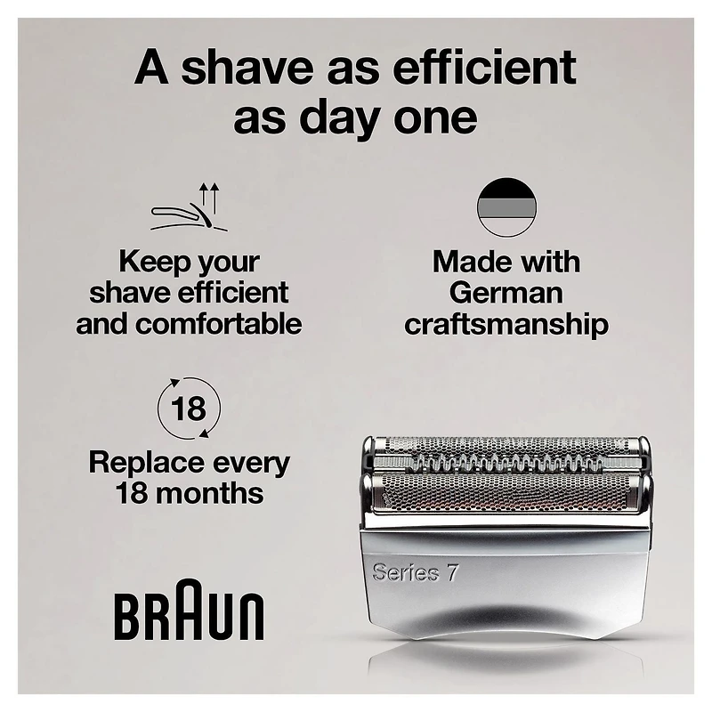 Braun Series 7 70S Electric Shaver Head Replacement Cassette – Silver, 1CT
