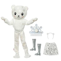 Barbie Cutie Reveal Éclat de flocon de neige Poupée, ours polaire