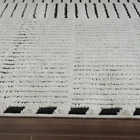 Rug Branch Domus Abstract Indoor Area Rug, Cream Black, Modern - Living Room, Bedroom, Dining Room, and Kitchen