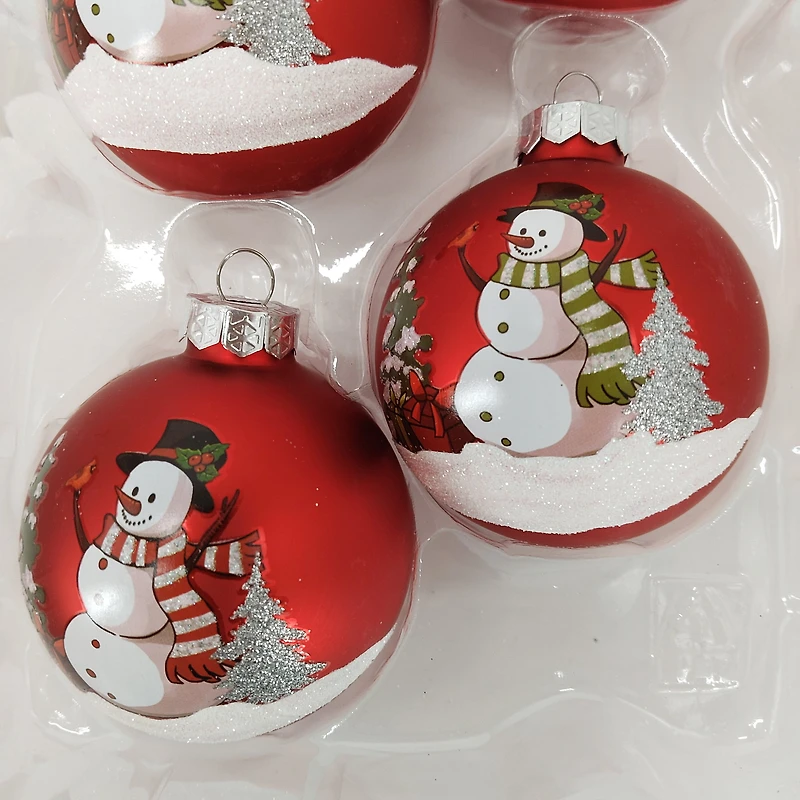 Holiday Time Dia 65mm 4Ct Glass Ornament