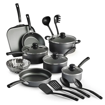 Tramontina PrimaWare 18 Pc Aluminum Nonstick Cookware Set – Steel Gray